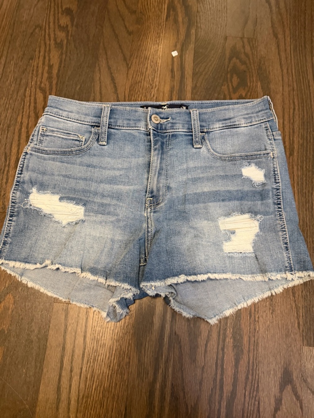 Distressed Light Blue Hollister  Women's Shorts